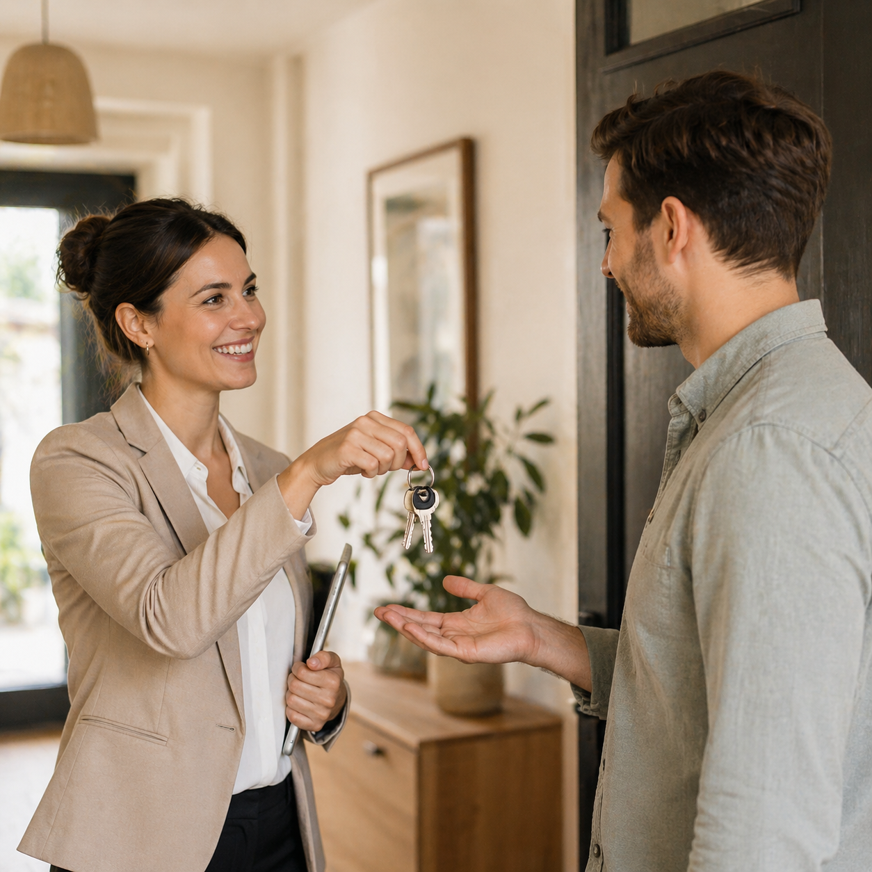 Property manager meeting a landlord